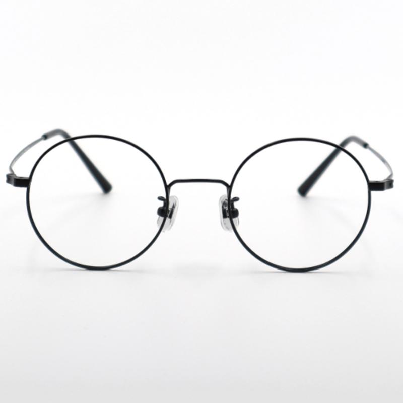 

aloeyewear [ALO BASIC] AL8201 0909M Round Black Metal Glasses NONE