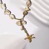 Shell Starfish Necklace Statement Necklace Starfish Pendant Necklace Exaggerated Neck Jewelry for Summer Beach Wear