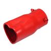 ABSOPRO Car Exhaust Straight Muffler Metal Red Pipe, Heart-Shaped Tailpipe, 2.48" O.D., 2.64x2.36" Outlet, 5.43" Long, Bolt-On Tip,