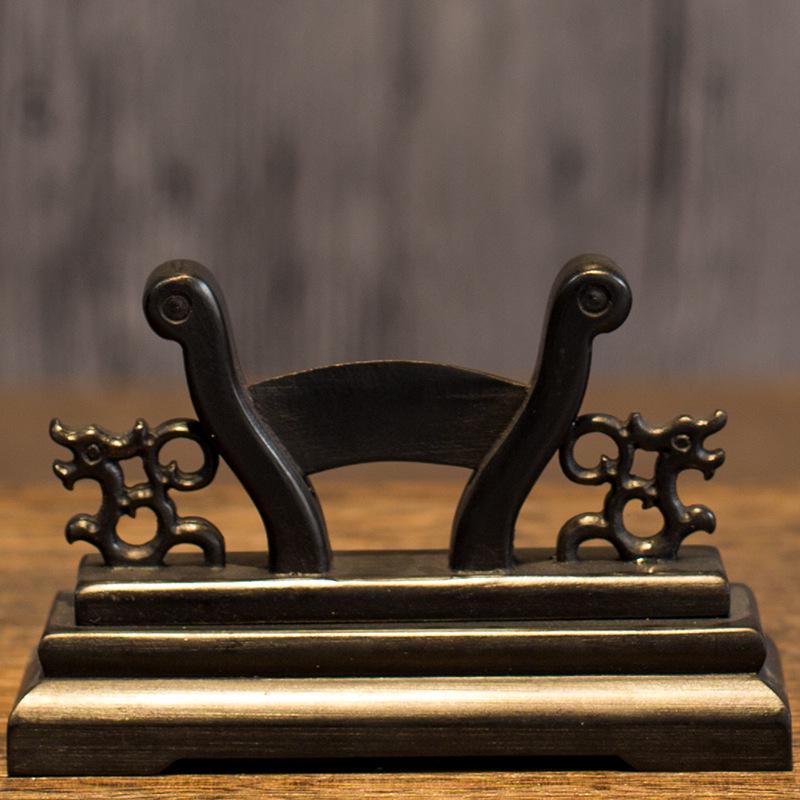 Подставка для складного веера из черного дерева - Съемный держатель ручной работы для демонстрации 1665₽