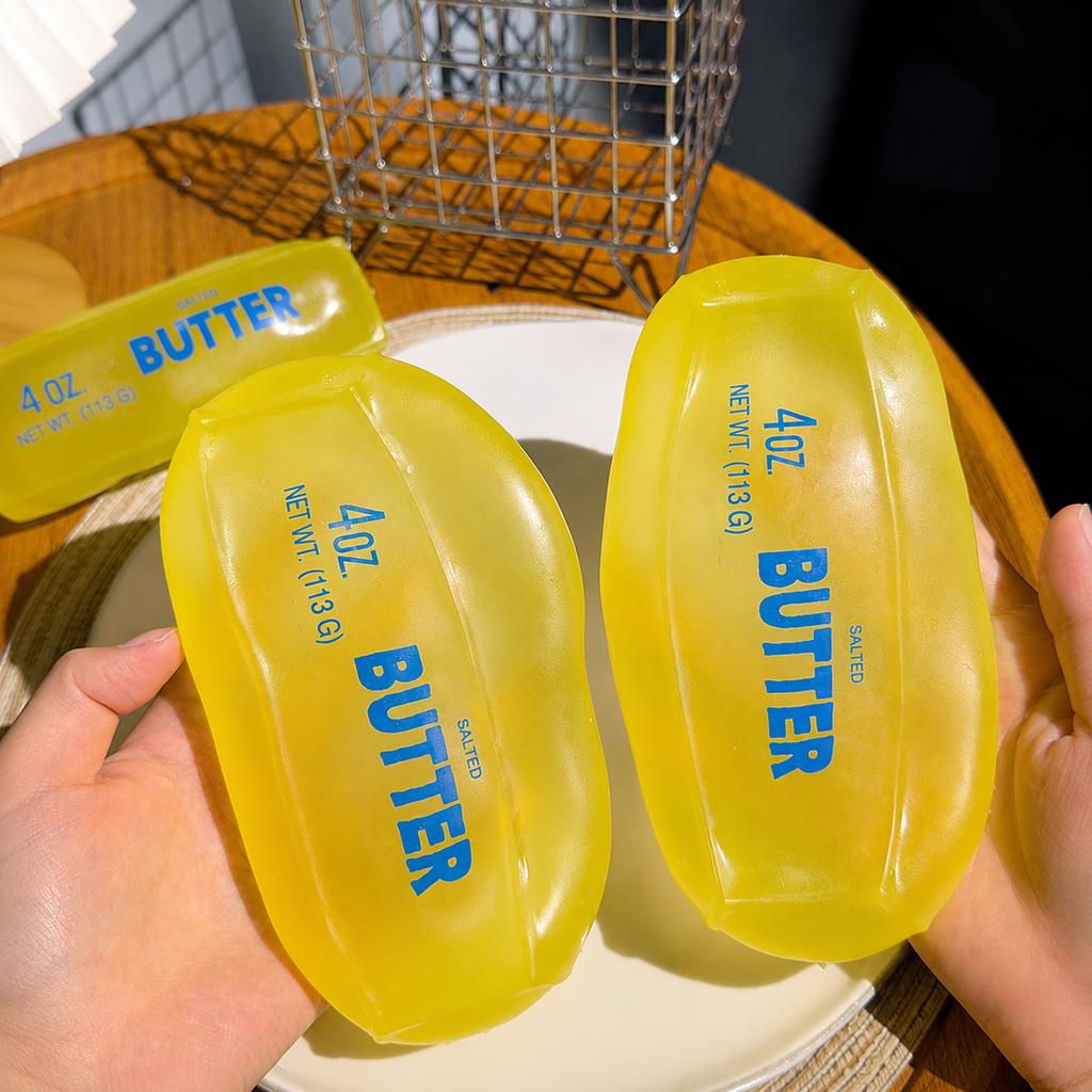 Jumbo Butter Stress Relief Toy Transparent Butter Stick Squishy Fidget Toy Soft Squeeze Stress Relief Desk Decompression Gift