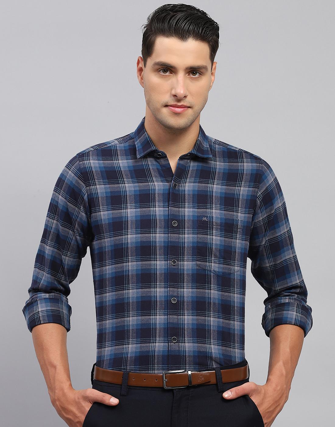 

MONTE CARLO Мужская рубашка классического кроя XXL темно-синий