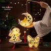 Glowing Rabbit Lanterns Wood Lantern DIY Material Package  Mid-Autumn Festival