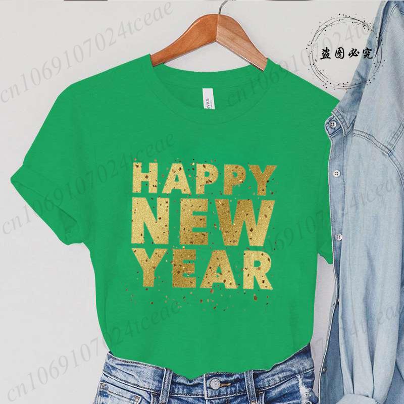 Hello 2026 Happy New Year Crew T-shirt Men's Women Shirts Clothes Casual Fashion Hip Hop Streetwear Tshirt GoodBye 2025 Outfit