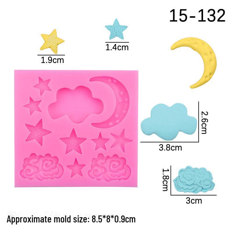 

Набор силиконовых форм для помадки своими руками: Облако, звезда, луна, шоколадный дизайн серый