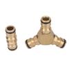 Brass 16mm Joint Two Way Three Way Quick Connector Plumbing Pipe Fittings Faucet Water Gun Car Wash Quick Coupling Adapters 1Pc