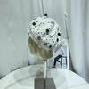 Fashionable Beret Hat For Women Summer With Sparkling Crystals Stylish Cloud Hat Head-widening Face-enhancing Trendy Artist Hat
