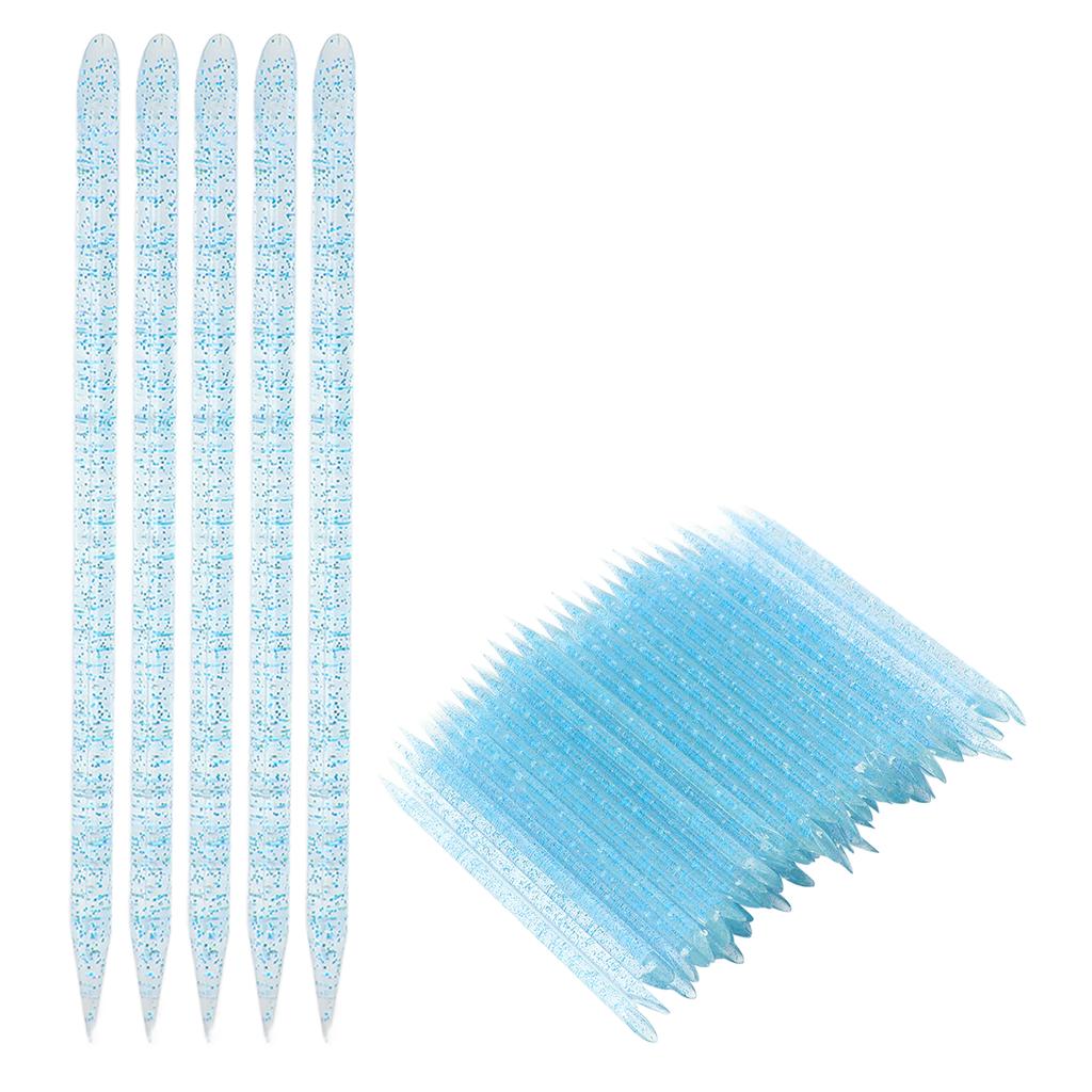 100pcs Nail Care Cuticle Pusher Dead Skin Removal Manicure Pedicure Cuticle Cleaning SticksBlue