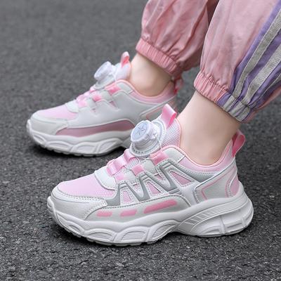 Scarpe Sportive da Ragazza Leggere in Pelle Sneakers per Bambini Casual Rosa Bambini Antiscivolo Scarpe da Camminata Corsa