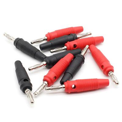 4mm Solderless Anti-Slip Lantern Banana Plug with Soft High-Temperature Rubber Sleeve