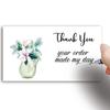 50pcs Thank You For Shopping Thank You Card Heart Shopping Purchase Greeting Cards for Small Business Owners Package Inserts