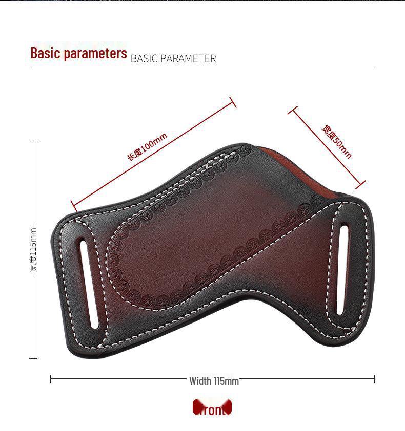 Wielofunkcyjna taktyczna skórzana torba biodrowa do przechowywania składanych noży
