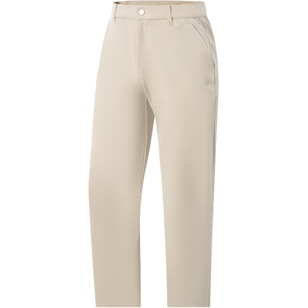 Li-Ning Wade Series Casual Simple Solid Color Straight Leg Knitted Sports Pants Men Bottoms Coastal-Gray AYKV017-1