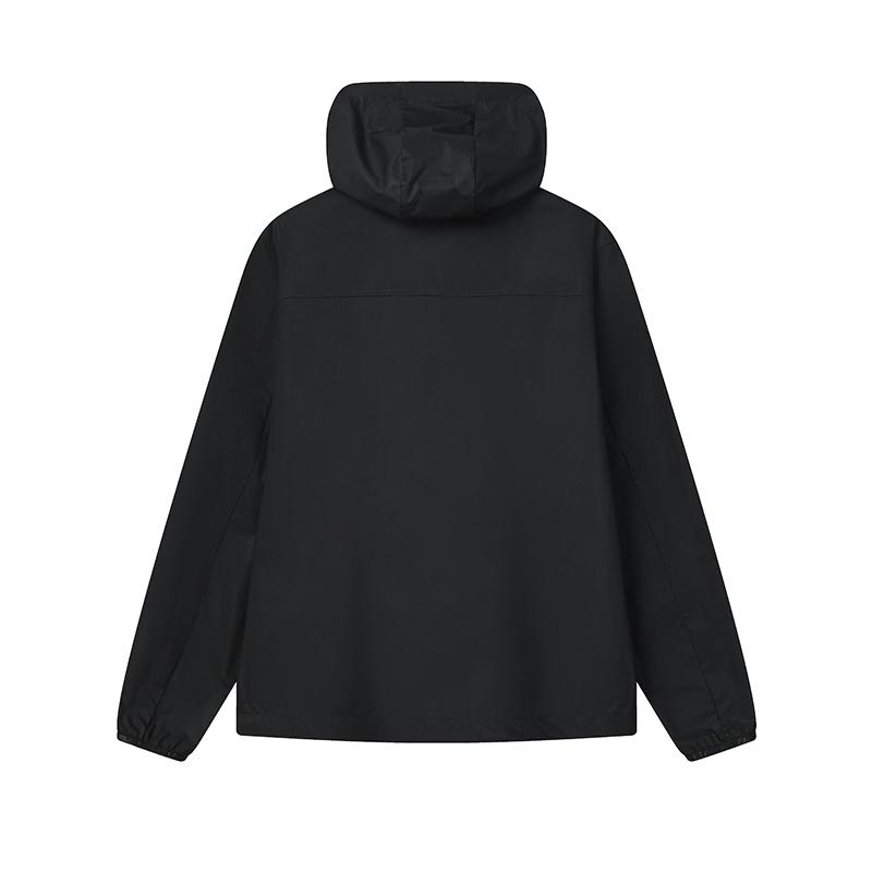 Fila Heritage Fashion Classic Simple Casual Hooded Woven Loose Jacket Men Jackets Deep-Black F61M618701FBK
