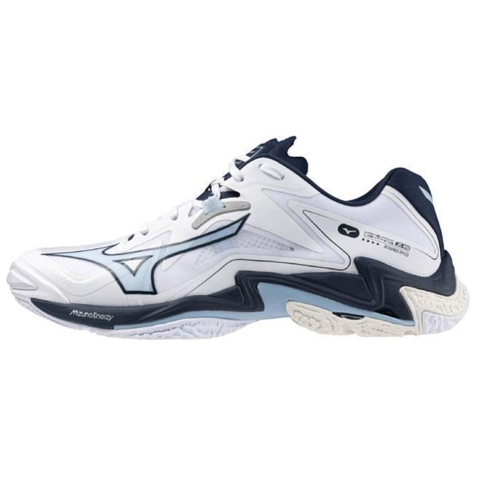 

Mizuno Wave Lightning Z8 белые темно-синие мужские кроссовки Saxophone V1GA240053 36