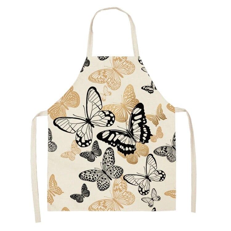 Simple and Creative Cute Butterfly Flower Print Pattern Home Kitchen Baking Apron Cleaning Tool