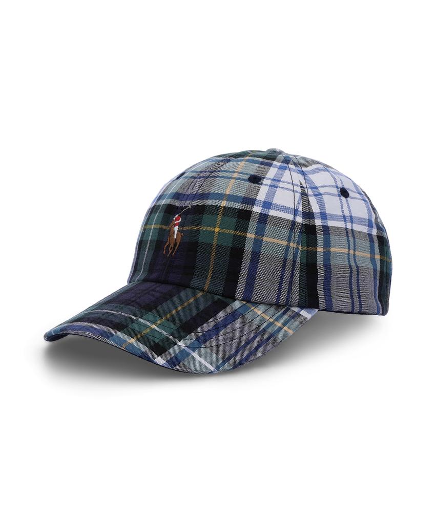 POLO RALPH LAUREN Plaid Oxford Ball Cap - White