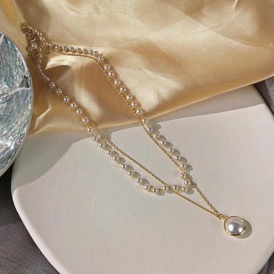 Women Faux Pearl Choker Beaded Choker Elegant Necklace Dainty Retro Necklace Gift for Wife Girlfriend Daily Wear Party Date Jewelry