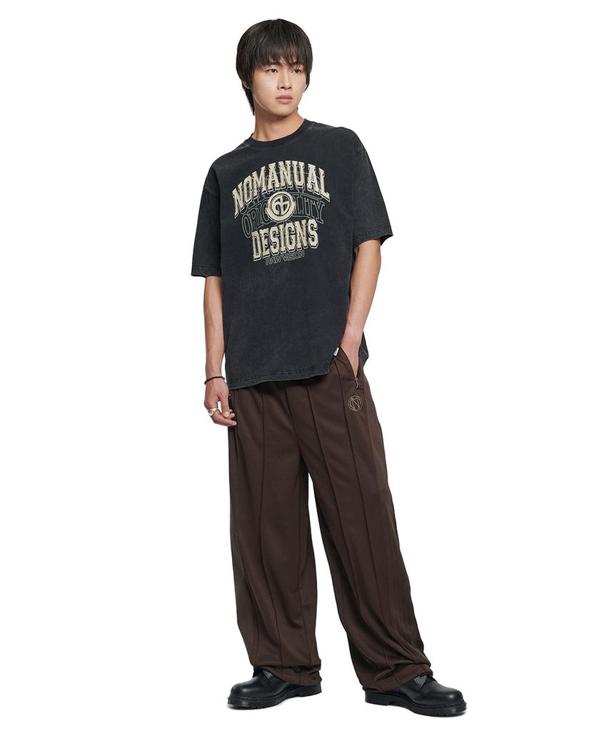 Nomaenyueol Layered Arch Graphic T-Shirt - Washed Black