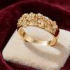 Yanbai Women's Faux Pearl Rose Flower Ring - Vintage Elegant Style