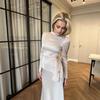 2024 Autumn Women's Solid Color Top & A-Line Skirt Set