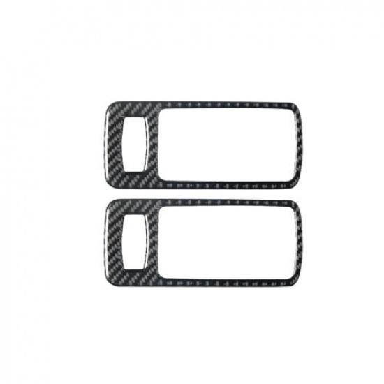 Carbon Fiber Interior Door Handle Frame Cover Trim For Ford Mustang 2005-2009