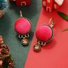 Vintage Velvet Christmas & New Year Earrings with French Hook - Stylish and Unique Design for Women