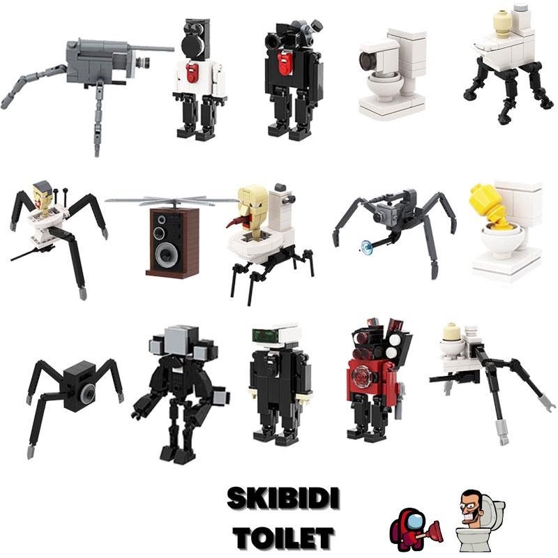 Skibidi Toilet Funny Building Blocks Set Creative Toy For Kids Plastic Material
