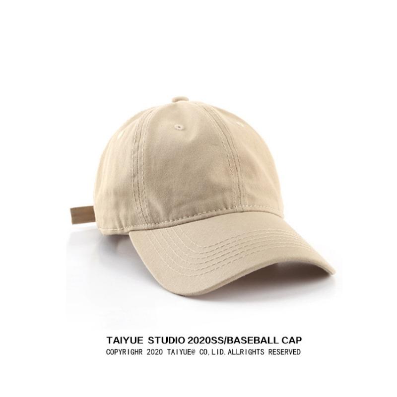 Summer solid color baseball cap men's and women's black soft top cap tide