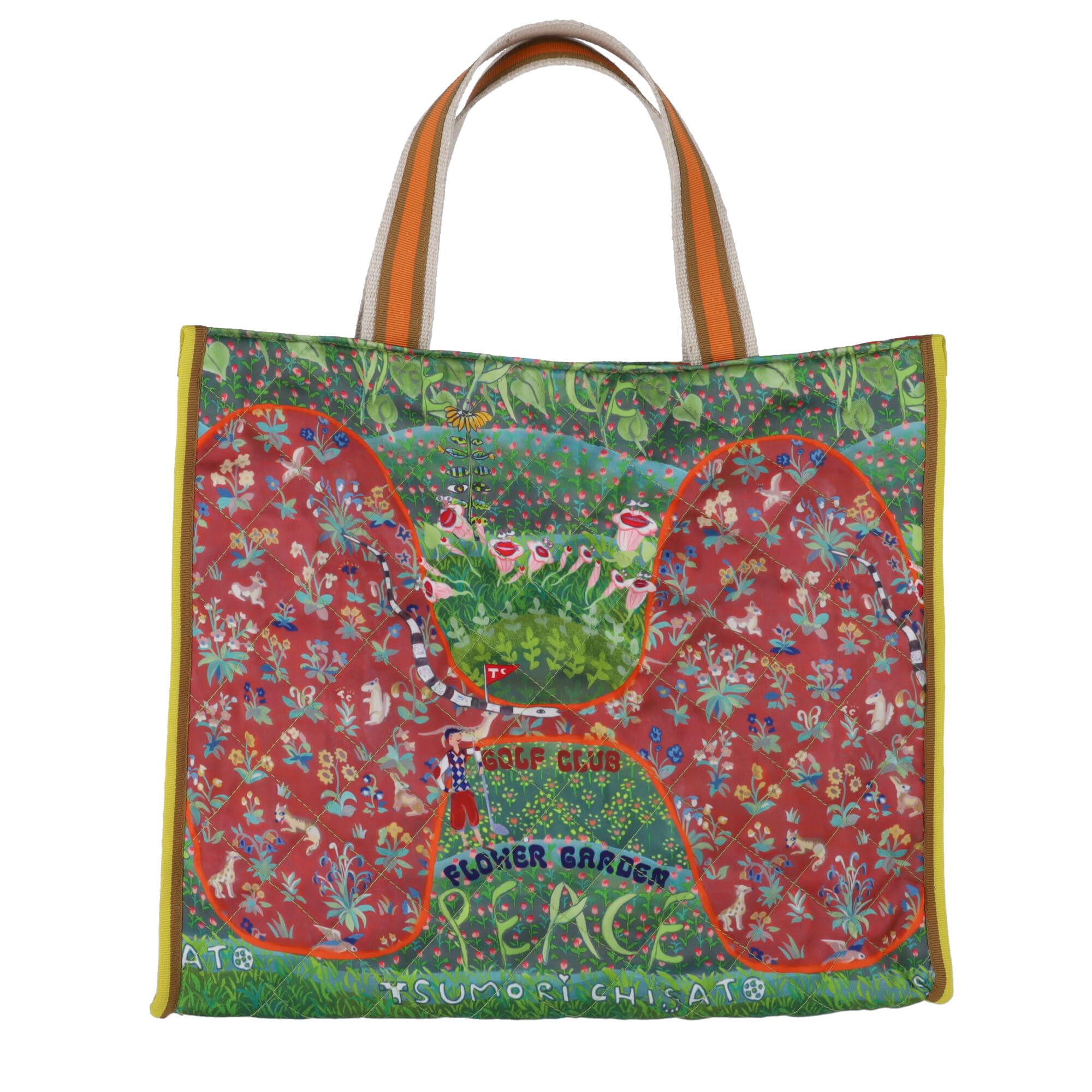 

Сумка-тоут стеганая Tsumori Chisato Garden Golf Club, Оранжевая