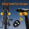 Lampă spate inteligentă pentru bicicletă, fără fir, cu telecomandă, lumini de semnalizare, LED pentru bicicletă, stop impermeabil, instalare ușoară, lampă de avertizare