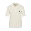 MALBON GOLF M Chain Cable Pattern Casual Short Sleeve Knit Ivory (Woman)