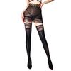 Sexy Glossy Bodycon Dress Lace Short Skirt Women's Black Silk Temptation Sheer Stockings No Need to Remove Lingerie