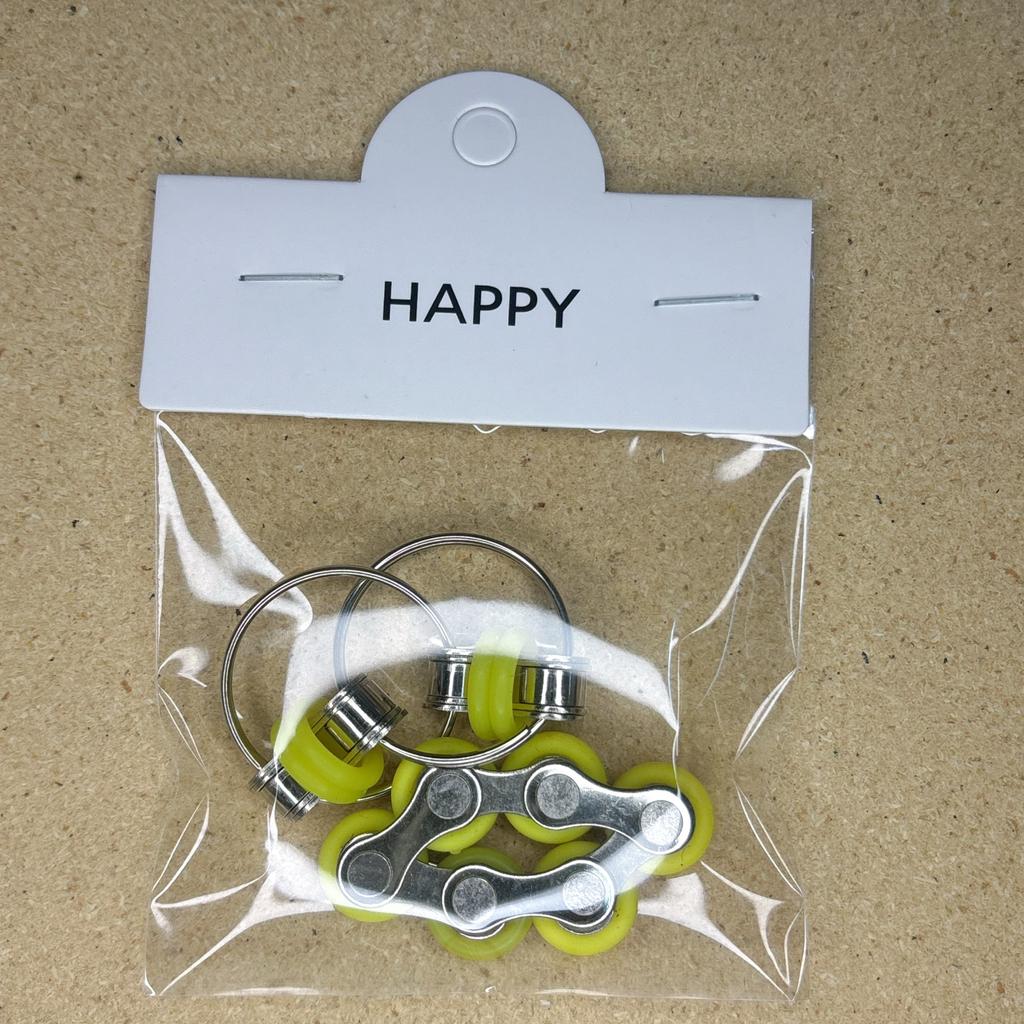Bike Chain Fidget Toys Set - Six Roller Chain & Key Flippy Chain Novelty Stress Relief Toys for Pressure Relief Autism ADHD ADD