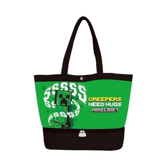 K Company Minecraft Vinyl Tote Creeper with Minecraft Pocket W295 x H400 x D164mm MCT-VT2-CP