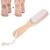 Foot File Dead Skin Callus Removing Pumice Stone Foot Pedicure Tool with Wooden Handle