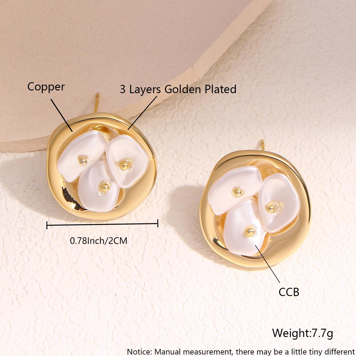 

Exclusive Design High-end Flower Stud Earrings, Fashionable, Luxurious, Retro-style, Elegant Earrings EK07-9