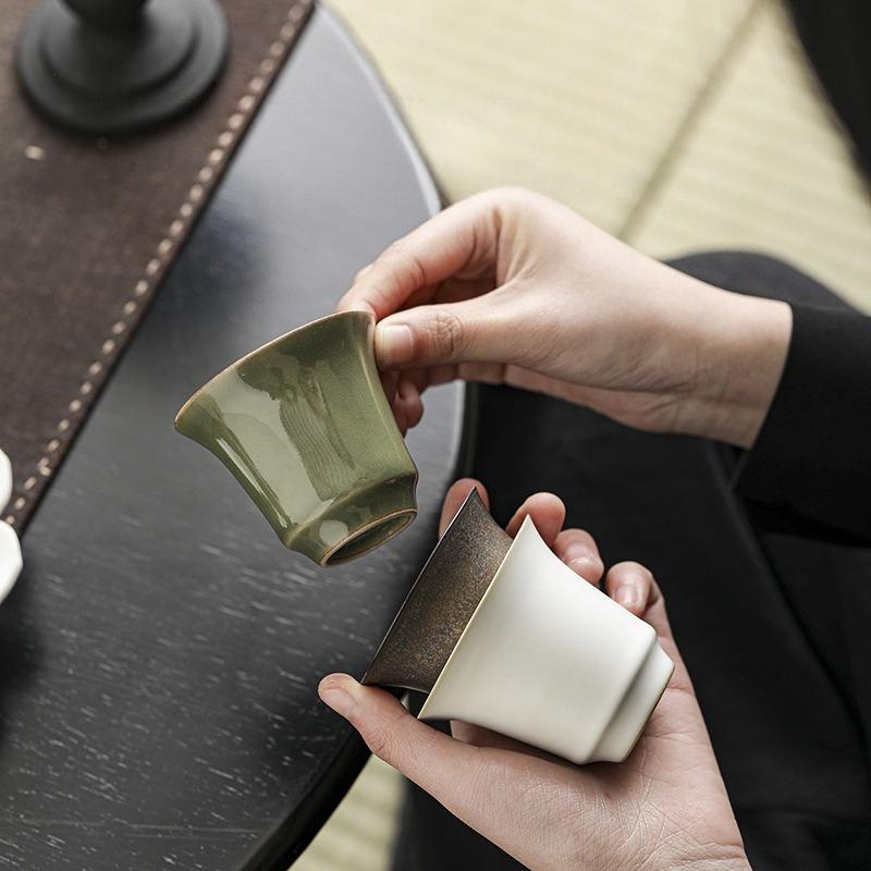 Blue-White Gongfu Tea Cup Set | Handmade Dehua Porcelain Cups - Fragrance/Sipping Cup | Individual Tea Tasting Cups