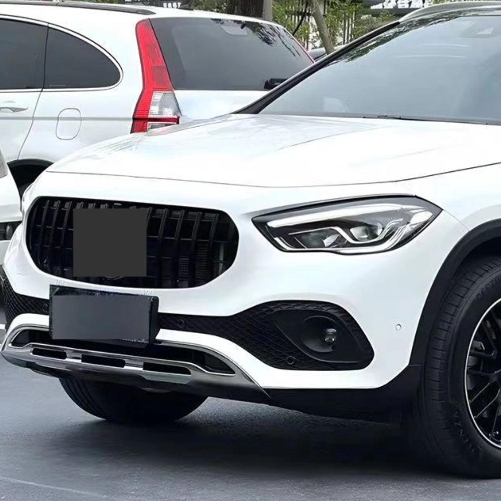 GTR Style Panamericana Grille for Mercedes GLA Class H247 2020-2025 Front Bumper Grill ABS Gloss Black AMG Line Car Accessories
