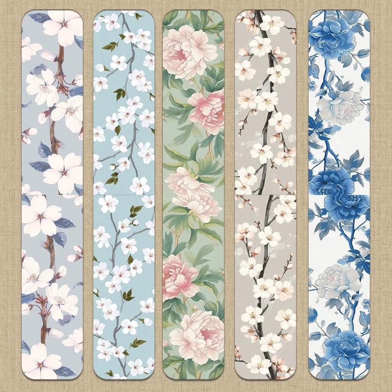5PCS Creative Flower Magnetic Bookmarks DIY Student Supplies Paper Books Page Marking Interlayer Decorative Bookmarks
