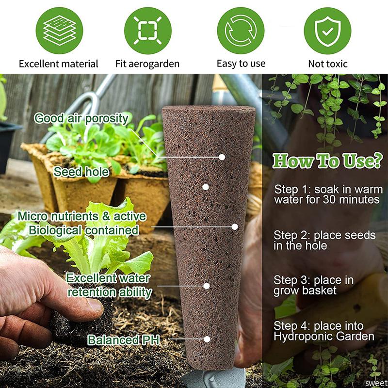 20/50Pc Soilless Seed Grow Nursery Pot Root Starter Hydroponic Soils Seedling Tray Pods Kit Agricultural Growing System Supplies Set