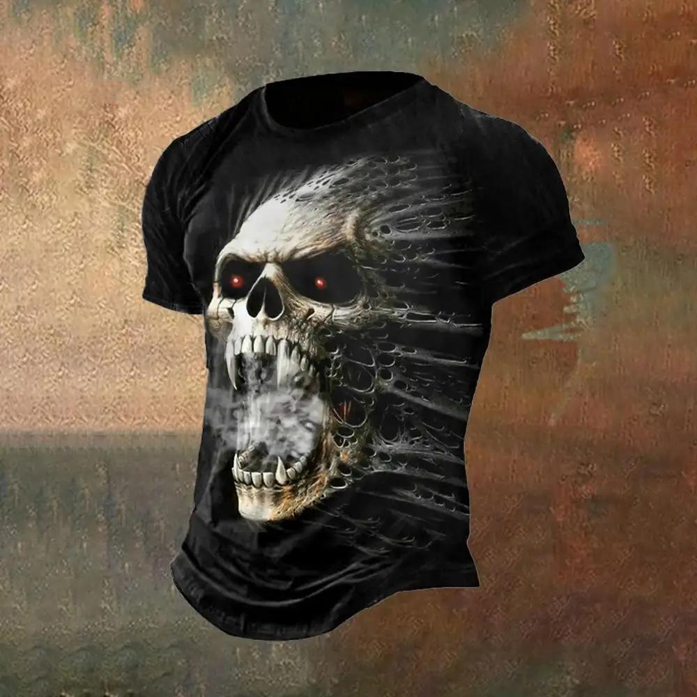 

Skull Horror 3D Printed T-Shirts Men Women Casual Fashion Streetwear XXS
