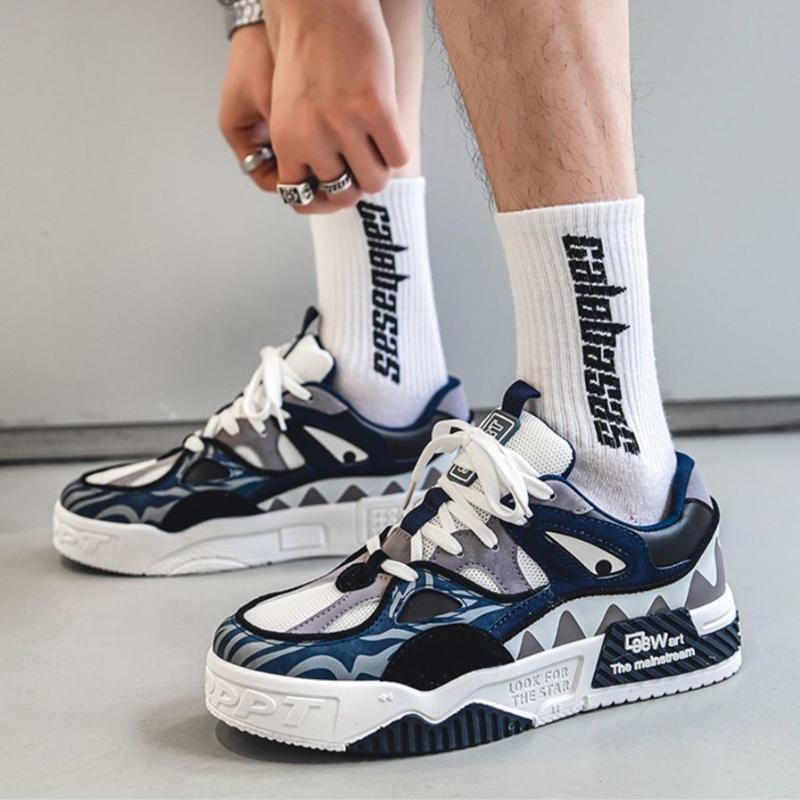 Casual Shoes for Men Wear-Resistant Fashion Breathable Comfortable Outdoor Platform Lightweight Round Toe Shoe