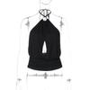 European and American Style Women's Clothing Spring New Products Sexy Babes Chest Hollow Ring Straps Backless Small Vest Top