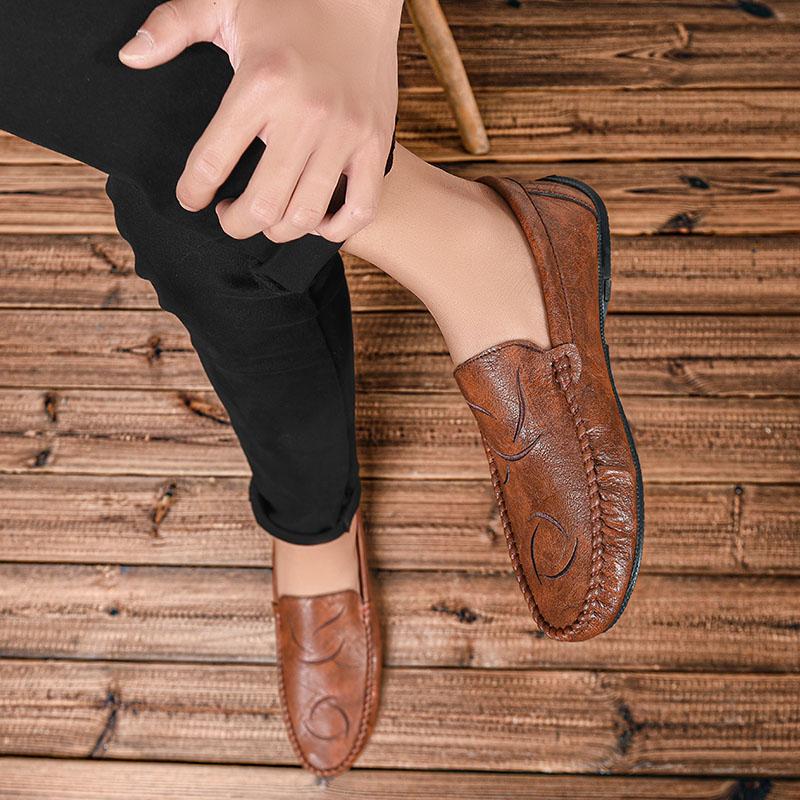 Fashion Hot Sale Loafers Mens Slip on Business Shoes Men Men's Shoes Male Comfortable Driving Shoe Leather Men All-match Casual Shoes