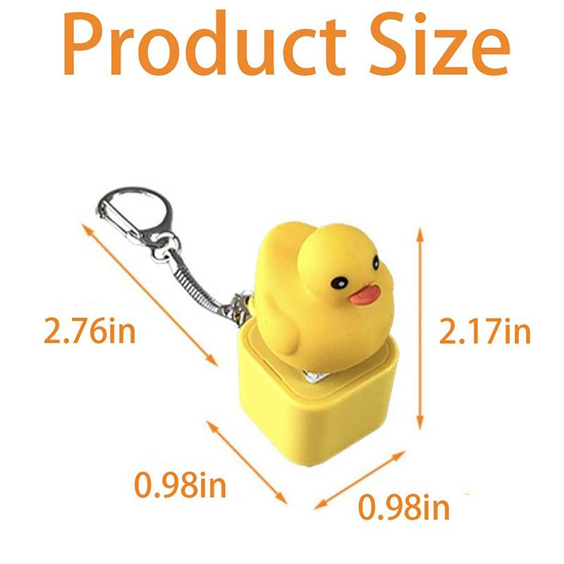 Duck Fidget Toy Quacking Fidget Toy Rechargeable Duck Key Chain Stress Relief Sensory Game Squeaky Home Decor For Bag & Tabletop