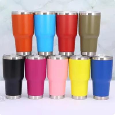 S logem 30oz Vinné Tumblery Šálky s těsnícími víčky 304 Nerezová ocel Velkokapacitní Tumbler Vakuově izolované Cestovní Hrnky na kávu