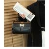 Genuine Leather Women's Bag Crossbody One-Shoulder Portable Square Fashionable Simple Handbag