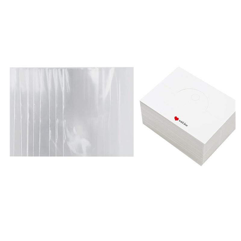 

50pcs/lot Hairpins Necklace Earring Cards With Bags Bracelet Cardboard Holders Display Organizers For Making Jewelry Packaging