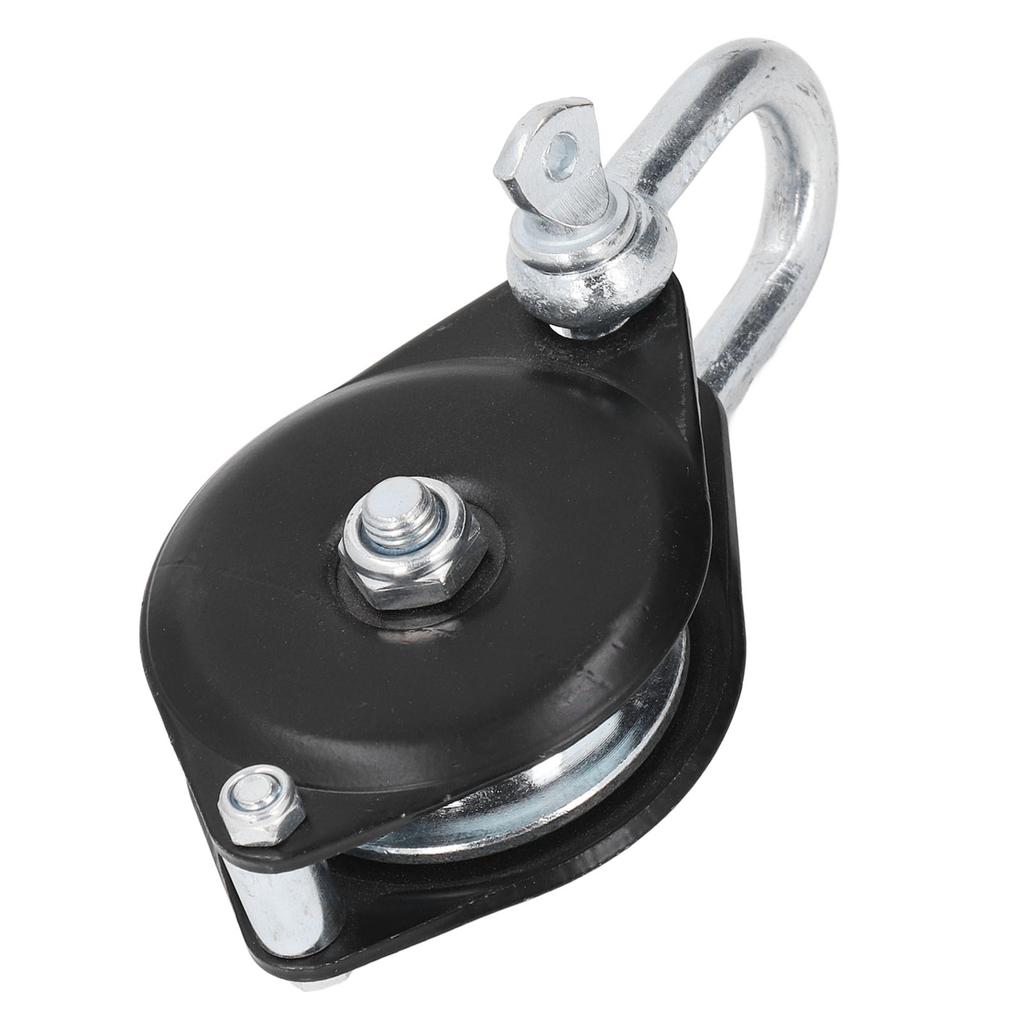Swivel Shackle Pulley 0.4T Load Capacity Alloy Steel Lifting Hook Sailboat Pulley
